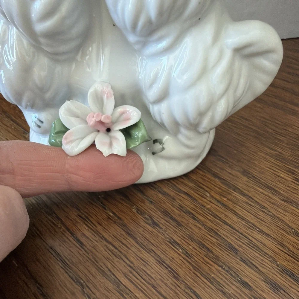 Vintage Sophia Ann Porcelain Double Cat Vase 7
